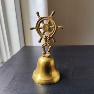 Vintage Brass | Nautical Bell 🔔 | Ship Wheel